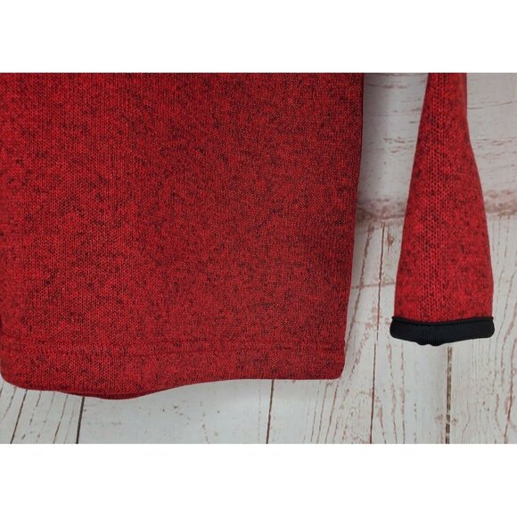 Izod Perform Temp Fx Warm 1/4 Zip Red Black Trim Sweatshirt 464598200387 - Picture 4 of 12